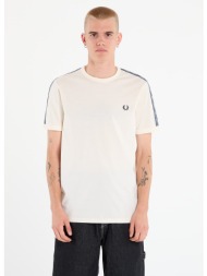μπλουζάκι fred perry contrast tape ringer t-shirt unisex ecru/ navy xl