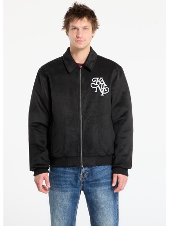 μπουφάν karl kani legacy faux suede bowling jacket black m σε προσφορά