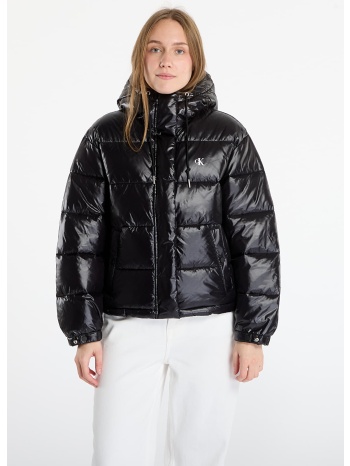 μπουφάν calvin klein jeans shine puffer jacket black l σε προσφορά