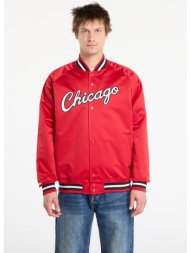 μπουφάν mitchell & ness nba lightweight satin jacket vintage logo bulls scarlet xxl