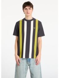t-shirt fred perry vertical stripe t-shirt anchor grey l