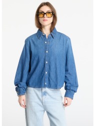 πουκάμισο calvin klein jeans cropped ls shirt blue m