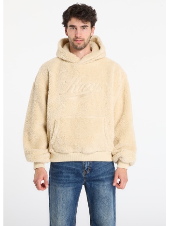 φούτερ karl kani cursive varsity teddy os hoodie beige s σε προσφορά