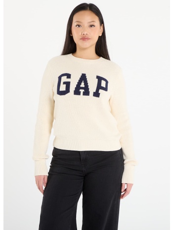 πουλόβερ gap logo sweater off white m σε προσφορά