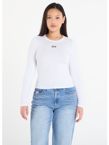 t-shirt gap ribbed logo t-shirt white xs σε προσφορά
