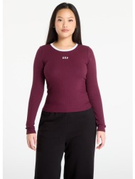 t-shirt gap ribbed logo t-shirt tuscan red m