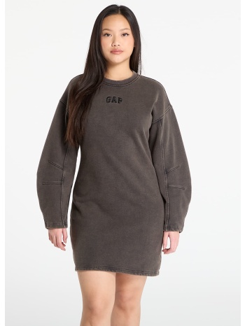 φόρεμα gap heavyweight sweatshirt dress black l σε προσφορά