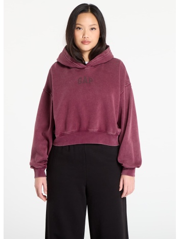 φούτερ gap logo pullover hoodie tuscan red wash m σε προσφορά