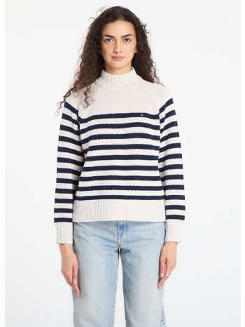 πουλόβερ tommy hilfiger cotton blend mock-neckk ls sweater σε προσφορά