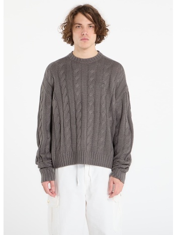 πουλόβερ karl kani og cable knit os sweater black l σε προσφορά