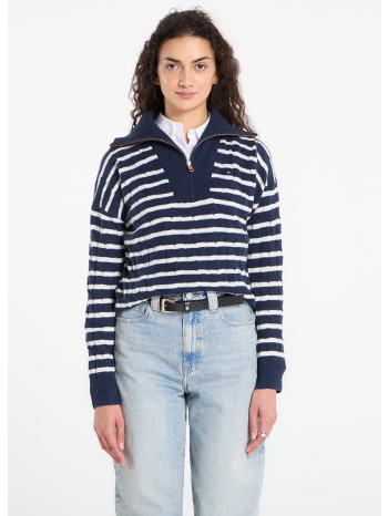 πουλόβερ tommy hilfiger soft wool cable 1/2 zip ls sweater σε προσφορά