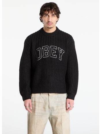 πουλόβερ obey collegiate sweater black multi m σε προσφορά