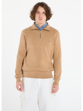 πουλόβερ tommy hilfiger pima cotton cash structure zip mock