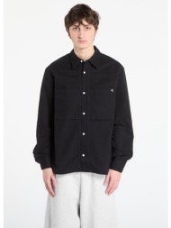 πουκάμισο calvin klein jeans ls cotton twill rela shirt black m