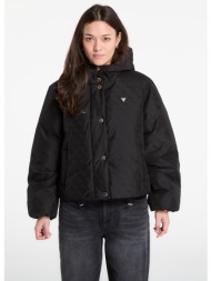 μπουφάν guess 4g boxy puffer jacket jacquard jblk mon l