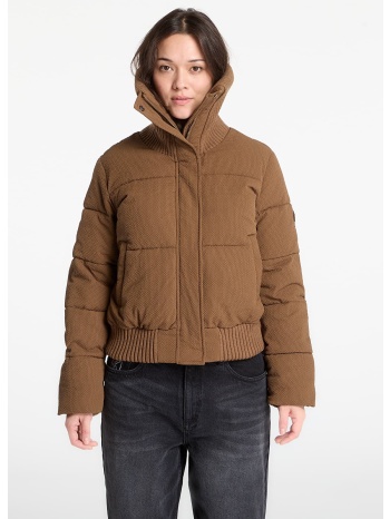 γιλέκο desigual ronni padded bomber jacket brown xs σε προσφορά