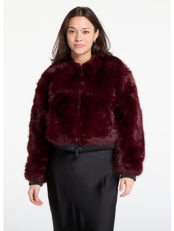 παλτό desigual raspberry fur jacket red m σε προσφορά