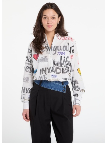 πουκάμισο desigual soul cotton shirt white xs σε προσφορά