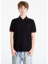 t-shirt fred perry twin tipped fred perry shirt black/ burnt red xl