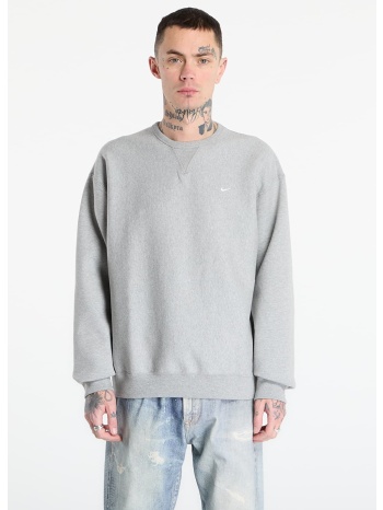 φούτερ nike solo swoosh men`s fleece crew dk grey heather/
