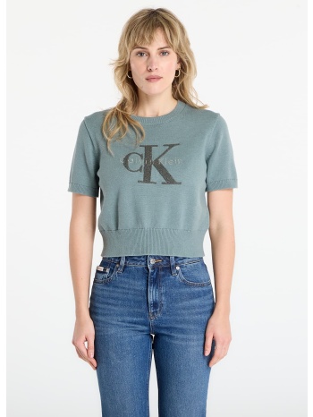 πουλόβερ calvin klein jeans chunky cotton graphic sweater σε προσφορά