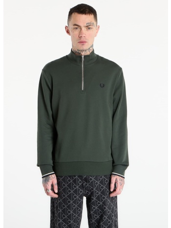 φούτερ fred perry half zip sweatshirt court green/ snow