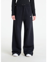φόρμα nike sportswear phoenix fleece women`s high-waisted wide-leg pants black/ sail xl