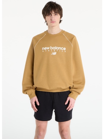 φούτερ new balance linear graphic fleece crew stucco m σε προσφορά