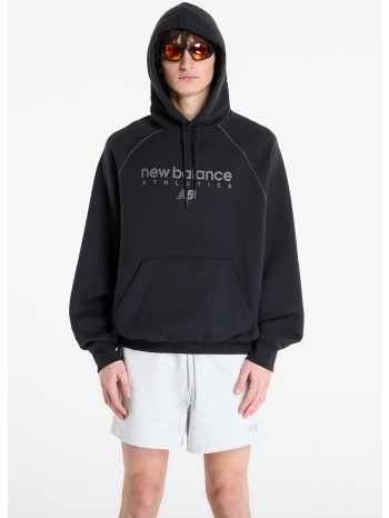 φούτερ new balance linear graphic fleece hoodie black xl