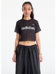 t-shirt adidas smocked tee black xs