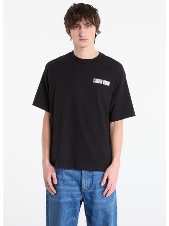t-shirt calvin klein jeans ss 16s ck vert logo tee black s σε προσφορά