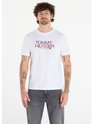 t-shirt tommy hilfiger brand love big text tee white m