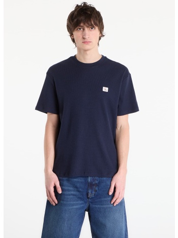 t-shirt calvin klein jeans ss waffle badge crew tee blue xl σε προσφορά