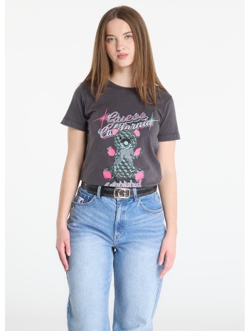 t-shirt guess jeans ss cn guess bear tee jet black multi s σε προσφορά