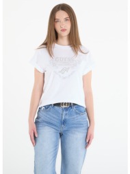 t-shirt guess jeans ss cn la stars tee pure white l