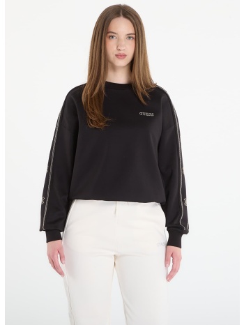 φούτερ guess octavia cn sweatshirt jet black m σε προσφορά