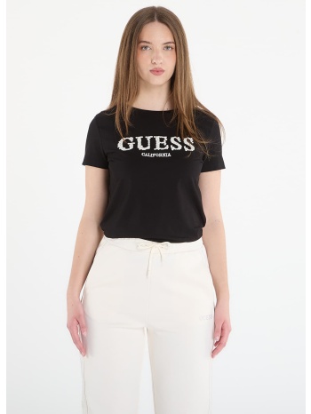 t-shirt guess giuditta cn ss t-shirt jet black xs σε προσφορά
