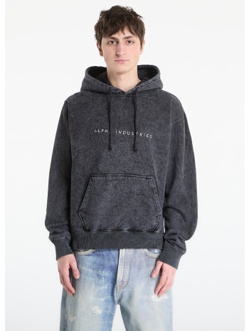 φούτερ alpha industries acid logo hoodie black l σε προσφορά