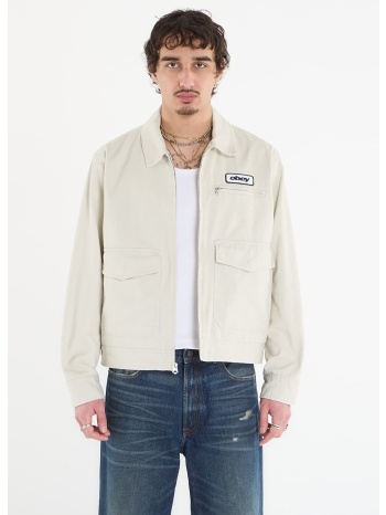 μπουφάν obey walter work jacket silver birch faded wash xl