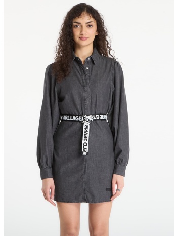 φόρεμα karl lagerfeld jeans denim fitted dress washed black σε προσφορά