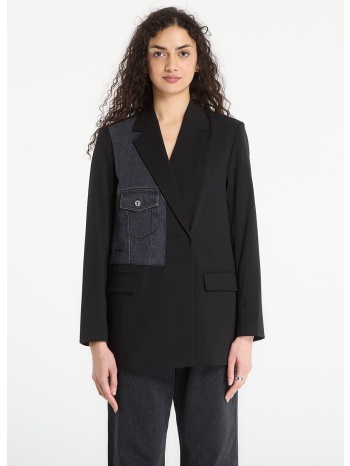 παλτό karl lagerfeld jeans mixed denim blazer washed black/ σε προσφορά