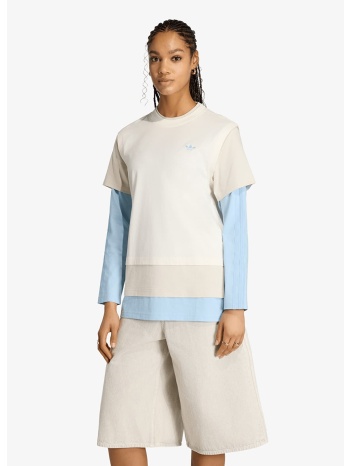 t-shirt adidas layered ls off white s σε προσφορά