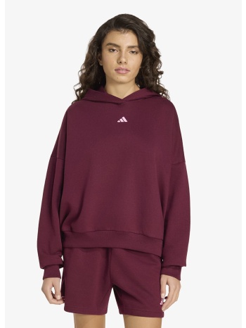 φούτερ adidas w 3 stripes fleece studio hoodie maroon m σε προσφορά