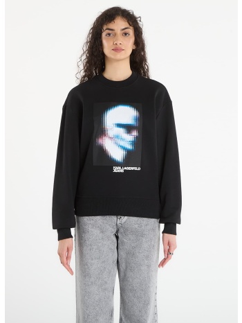 φούτερ karl lagerfeld jeans relaxed karl sweat black m σε προσφορά