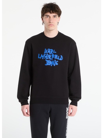 φούτερ karl lagerfeld jeans reg graffiti sweat black xl σε προσφορά