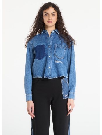 πουκάμισο karl lagerfeld jeans boxy denim blouse mid blue s σε προσφορά