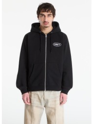 φούτερ obey oval zip hood black m