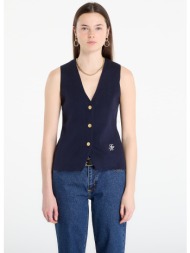 γιλέκο tommy hilfiger co full needle slim vest navy s