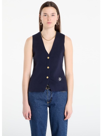 γιλέκο tommy hilfiger co full needle slim vest navy s