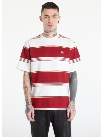 t-shirt fred perry heavyweight striped t-shirt snow white s σε προσφορά